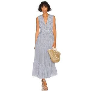 NEW Free People Juno Pinstripe Blue and White Maxi Dress Size Small